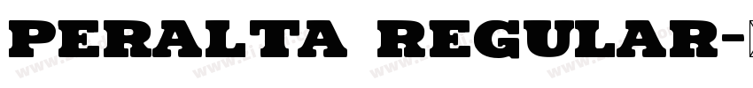 Peralta Regular字体转换